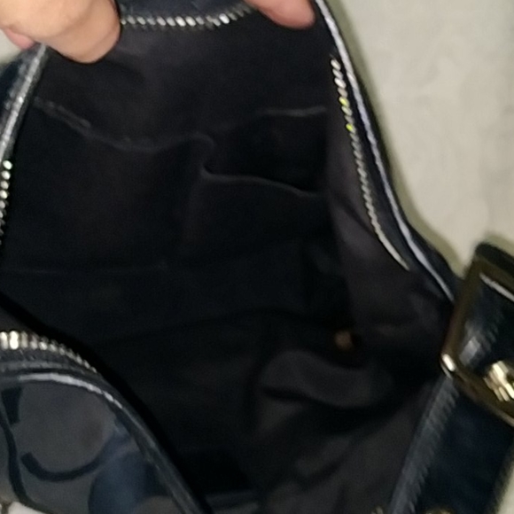 Coach bucket signature blk bag canvas and Leather - Picture 10 of 13